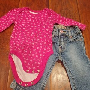 TCP princess baby vintage jeans set